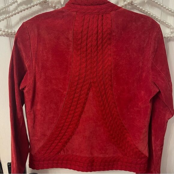 Coldwater Creek Suede Like Red Jacket - Picture 8 of 8